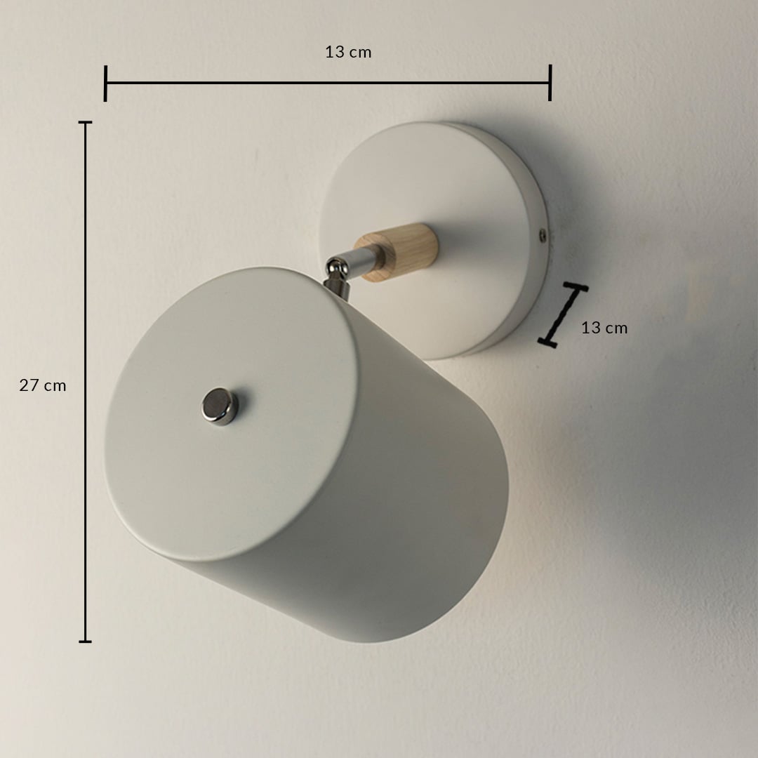 A lantern displayed on a white background with clear measurements showing its height as 27 cm width as 18 cm and depth as 18 cm along with its metal handle arch positioned above the frame.