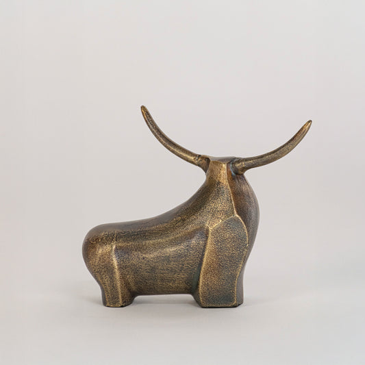 Antique Bull Decorative Object
