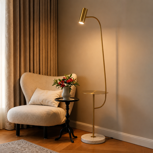 Ariella Floor Lamp With Shelf