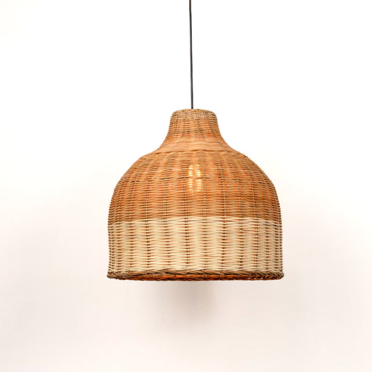 Beige Topped Basket Pendant Lamp