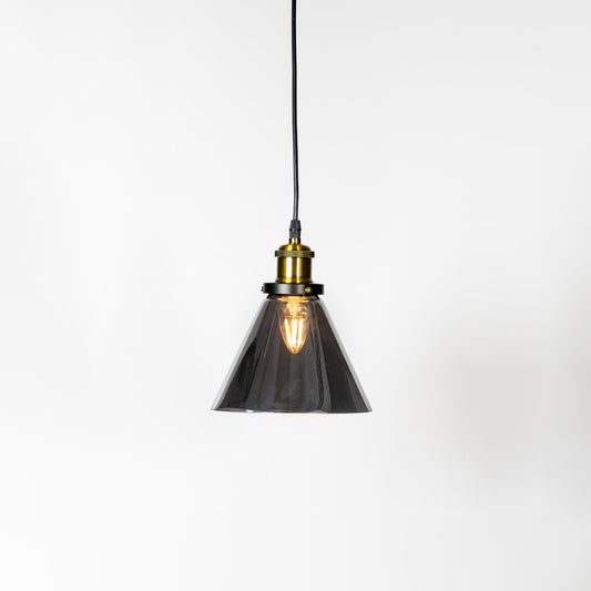 Bell Glass Pendant Light - Black