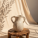 Binx Rustic Terracotta Vase - Ivory