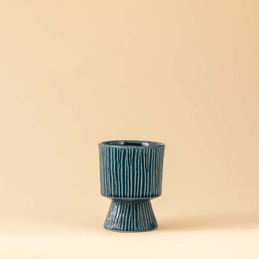 Remnant Blue-Gold Ceramic Vase - Small