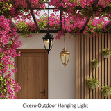 Cicero Outdoor Hanging Light - Black