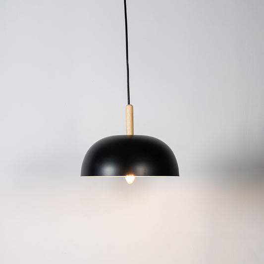Color Pop Dome Pendant Lamp - Black