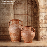 Crackled Terracotta Vase Medium