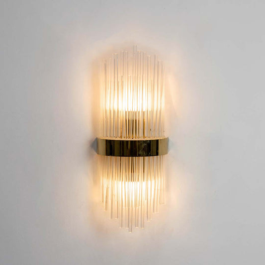 Crystal Modern Gold Metal Wall Light