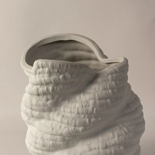 Decorative Ceramic Vase - White