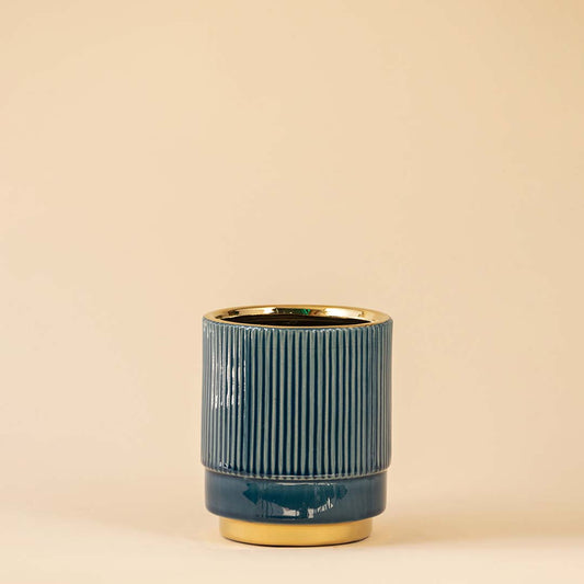 Decorative Round Flower Ceramic Vase - Open Box