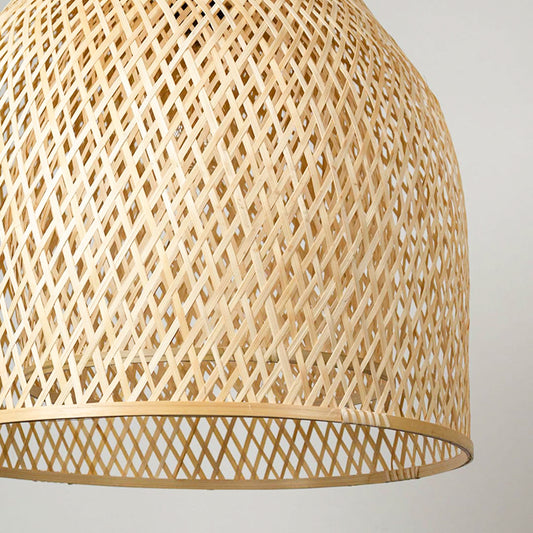 Doppio Grid Bamboo Pendant Light