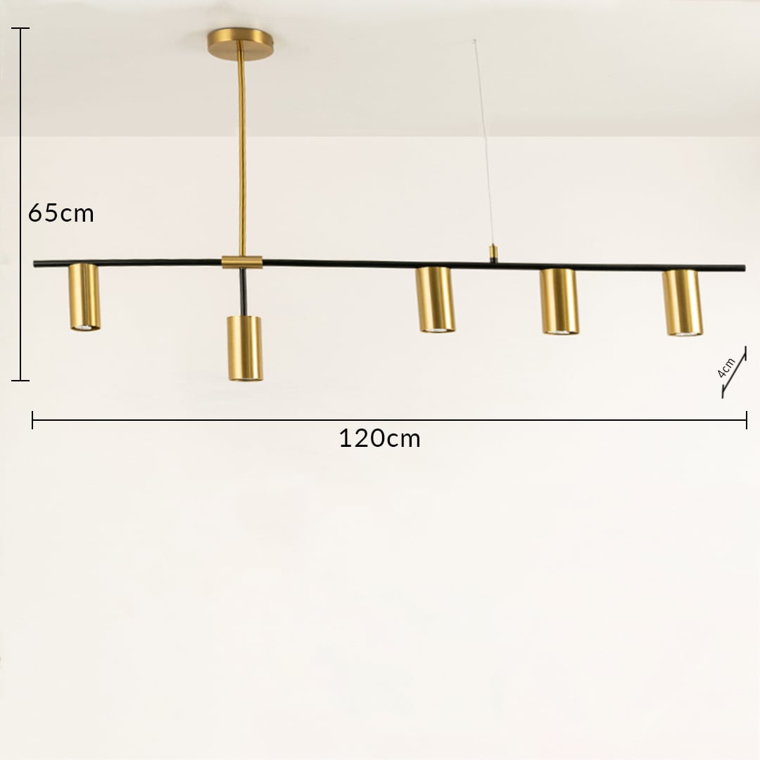 Designer chandelier measuring 120 cm in width and 65 cm in height ideal for dining rooms and contemporary interior decor lighting.