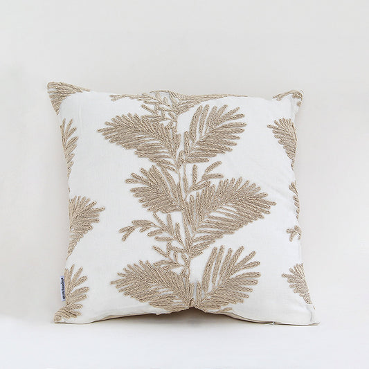 Elegantly Embroidered Cotton Cushion Cover