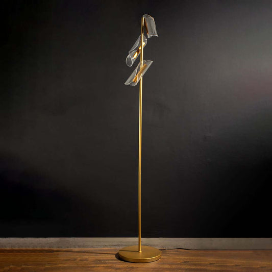 Golden Glow European Style Triple Light Metal Floor Lamp