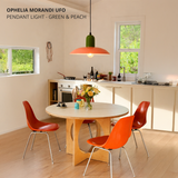 Ophelia Morandi UFO Pendant Light - Green & Peach