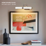 Howe Double Glass Picture Light - Silver