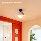 Nordic Macaroon Ceiling Light - Black & Pink