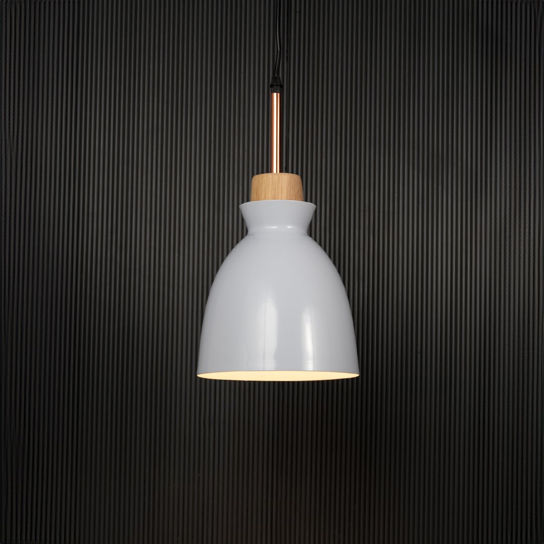 Horn Pendant Light White Light On Black Background