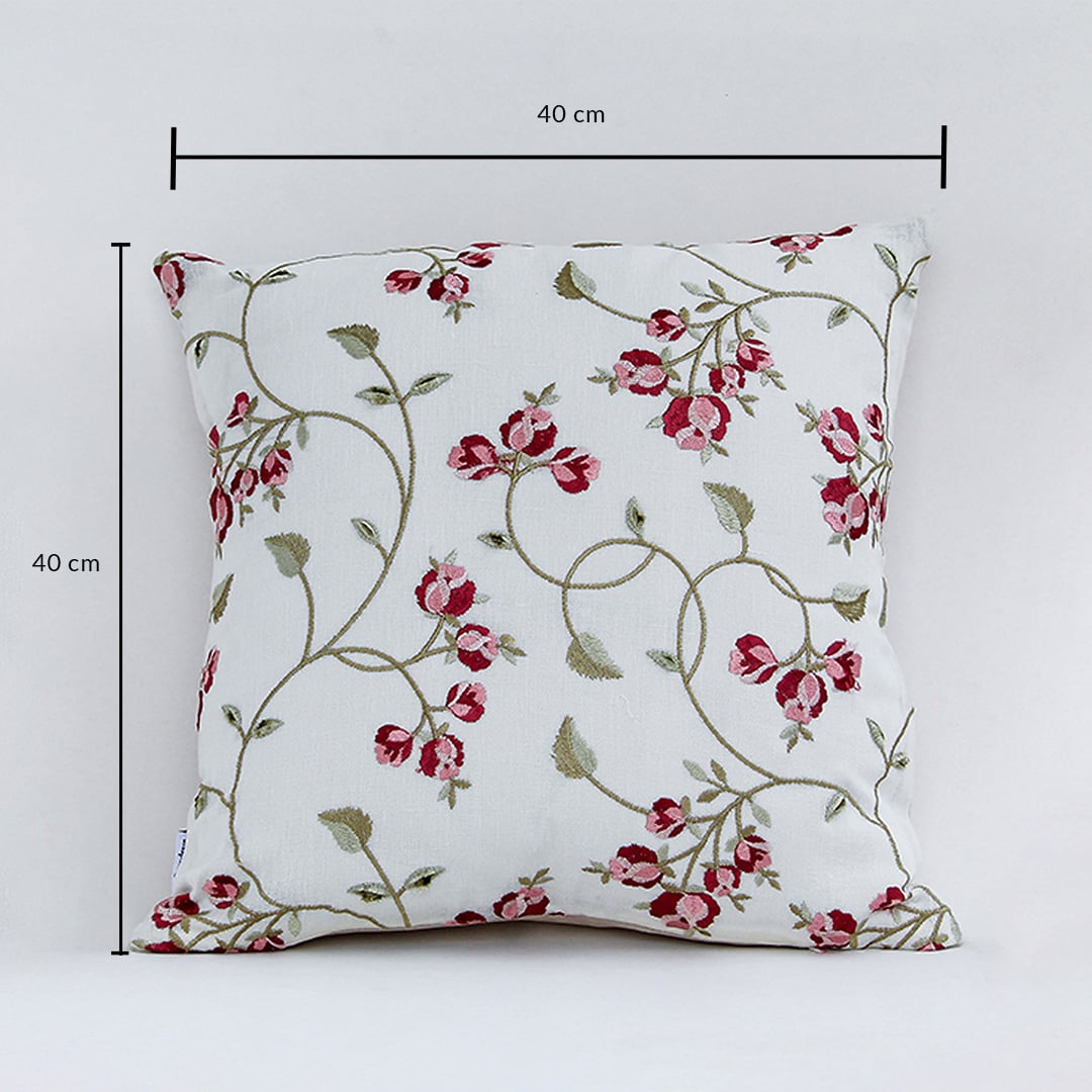 Square cushion cover measuring 40 x 40 cm suitable for sofa chair bed and living room decorative placement.