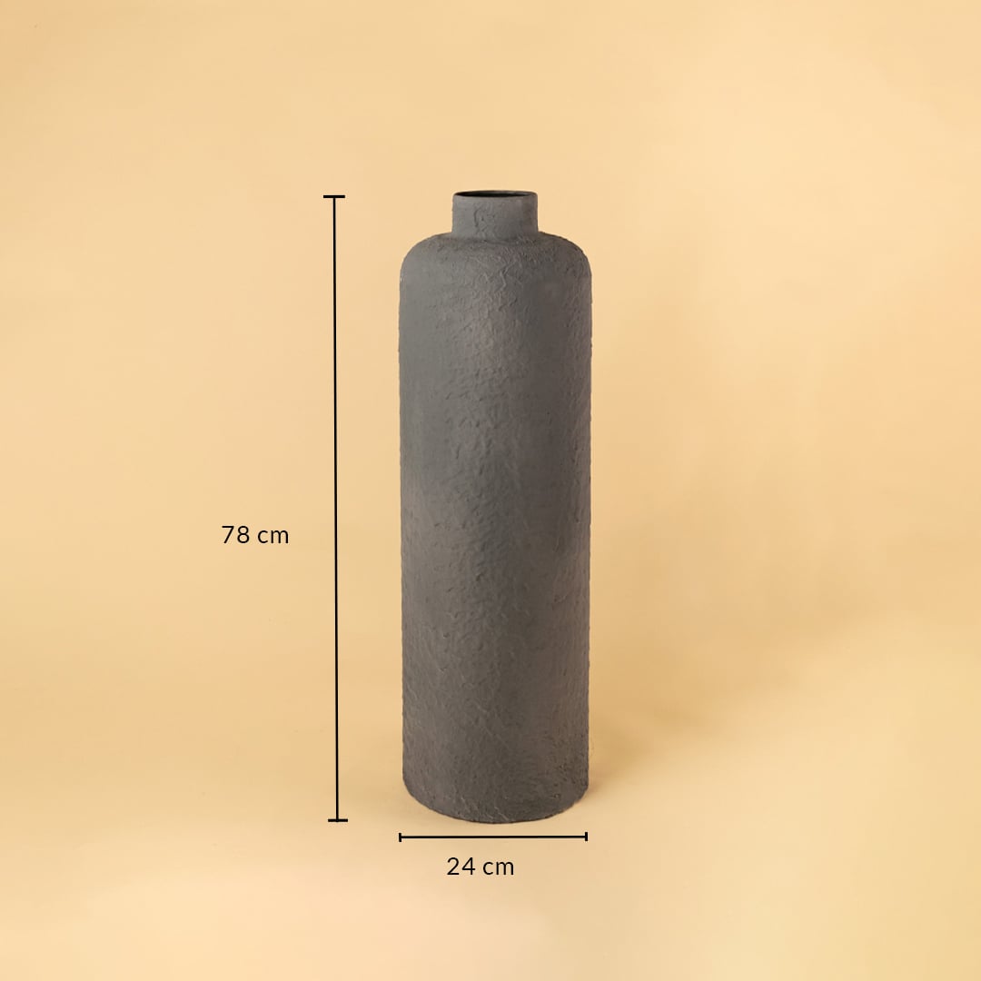 Kundika Vase Dark Grey Dimensions