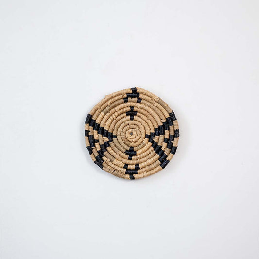 Medieval Touch Handwoven Sabai Grass Hanging Wall Basket Medium - Black