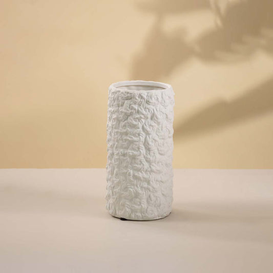 Menhir White Ceramic Vase - Large