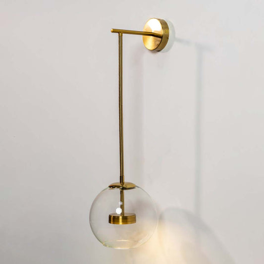 Modern Glass Ball Dropping Metal Wall Light