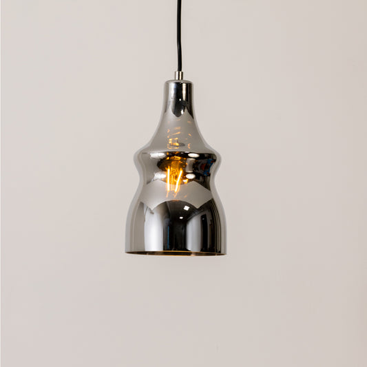 Nina Glass Pendant Light - Chrome