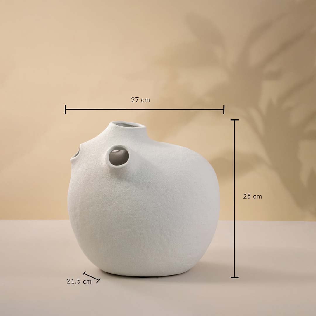 Oddball White Ceramic Vase Dimensions