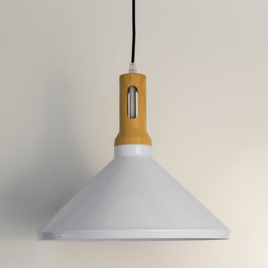 Arden Modern Wooden Pendant Light - White