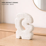 Orra Abstract Ceramic Sculpture - White