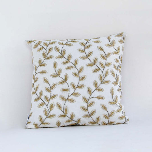 Osage Designer Tawny Embroidered Cotton Cushion Cover
