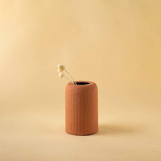 Papier Ridge Vase - Peach