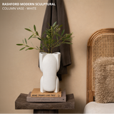 Rashford Modern Column Vase - White