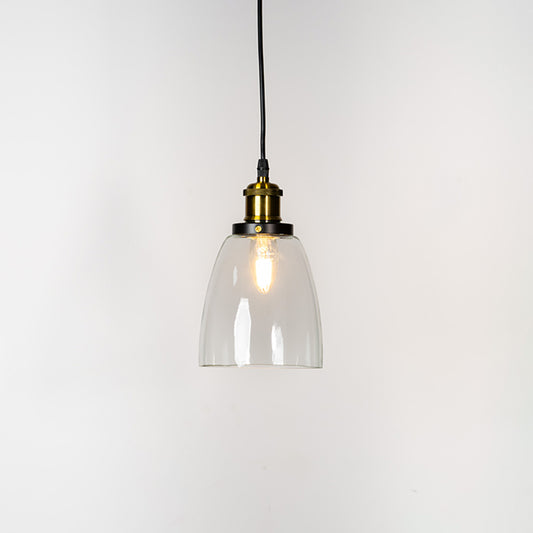 Retro Glass Pendant Light - Transparent