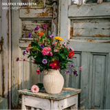 Solstice Terracotta Vase - Ivory