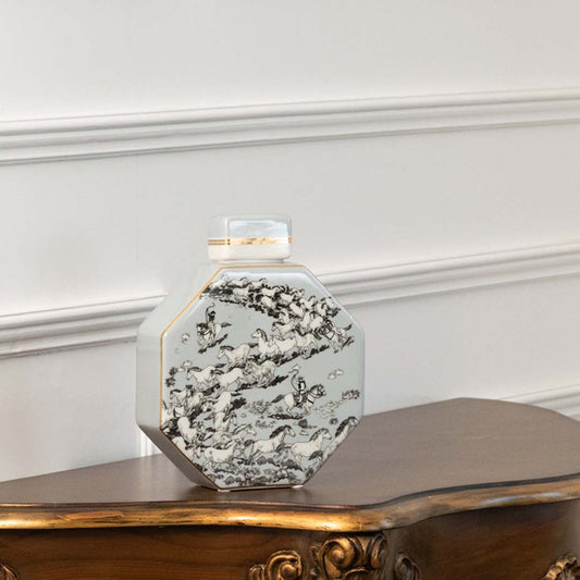 Speckled Decorative Ceramic Temple & Ginger Jar - Small