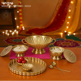 Tarunika Brass Fruit Stand - Gold