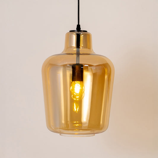Teutonic Glass Pendant Light - Amber