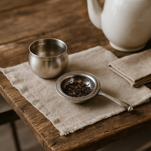 Trit Brass Tea Strainer Set