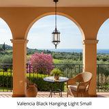 Valencia Black Hanging Light Small - Transparent