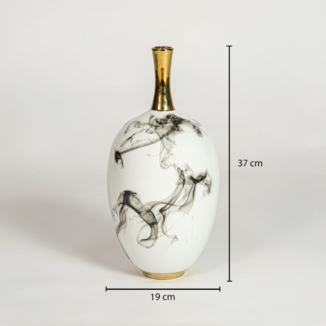 almond ceramic vase small dimensions
