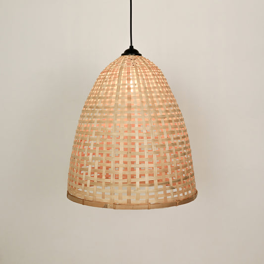 Artisan Handmade Conical Pendant Lamp - Beige