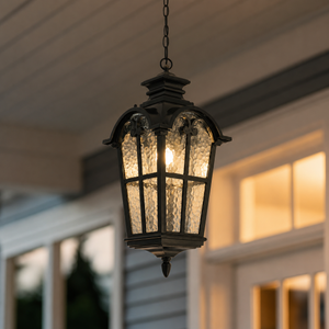 Arts Outdoor Porch Hanging Light - Black