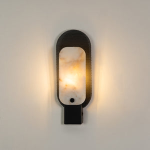 Astraea Alabaster Wall Light - Black