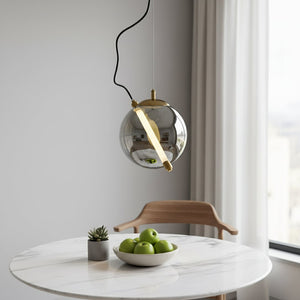Aura Globe LED Pendant Light - Chrome