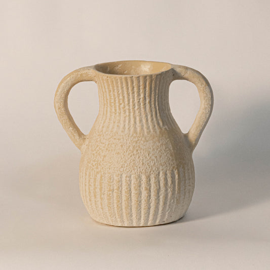 Binx Rustic Terracotta Vase - Ivory