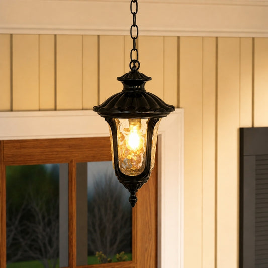 Black Villa Outdoor Pendant Light