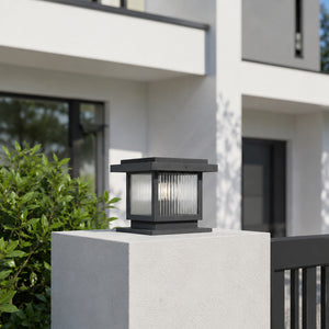 Box Outdoor Gate Deck Light - Black