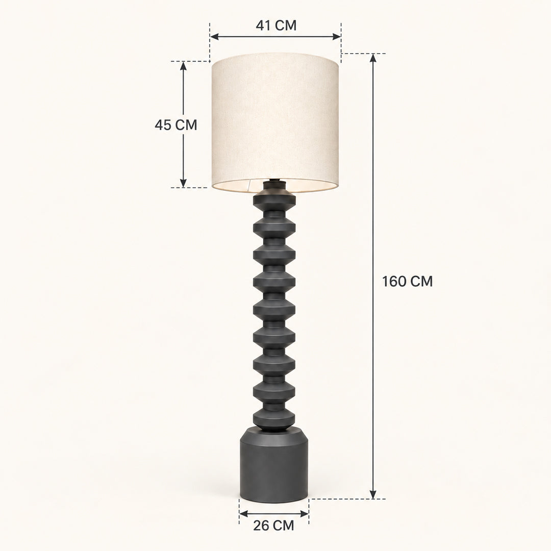 Brancusi Metal Floor Lamp - Grey