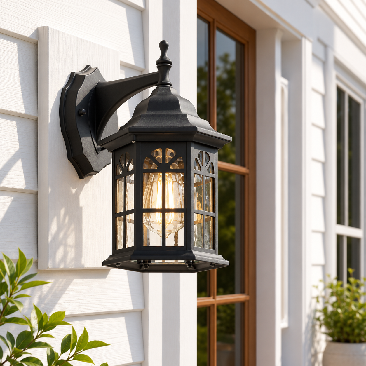 Castle Outdoor Wall Light - Black